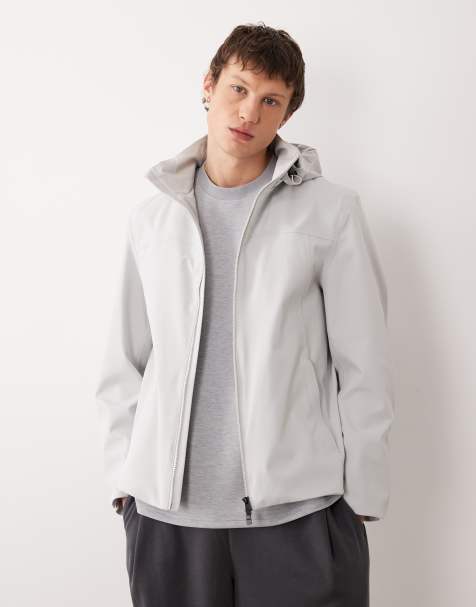 Mango performance windproof water repellent light weight jacket in stone - view 1