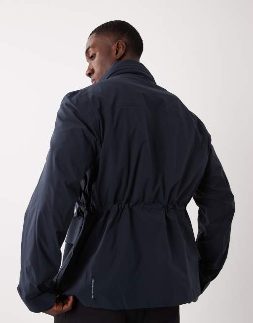 Mango performance zip through jacket in navy, 5 of 5
