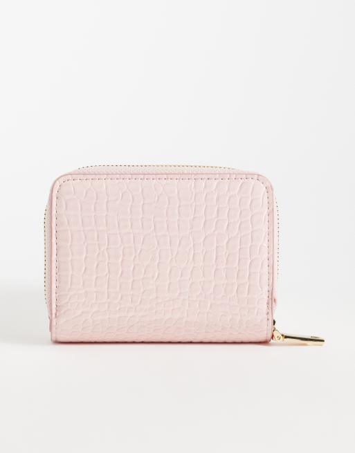Mango - Petit portefeuille effet croco - Rose pastel, 3 de 3