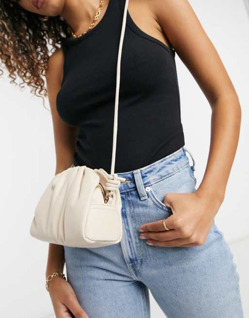 Mango Petit Sac Bandouliere Style Oreiller Beige Asos