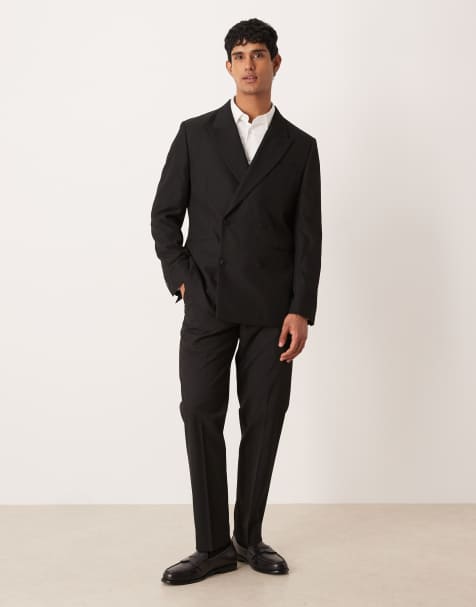 Mango Pintor suit blazer and pants set in black - view 1