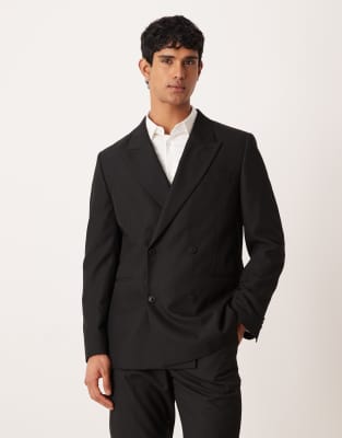 Mango Pintor suit blazer co-ord in black