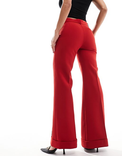 womens red dress trousers Victoria High Waisted Pants - casual outings Durable Sports Dress for athletes