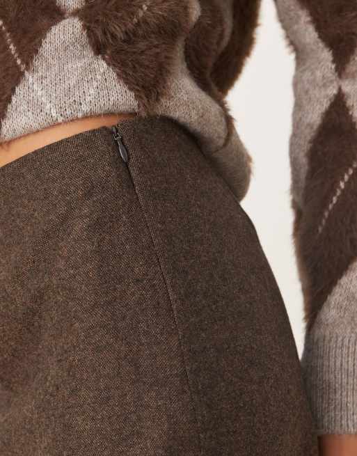 Mango Piper co-ord tailored trouser in brown, 5 of 5