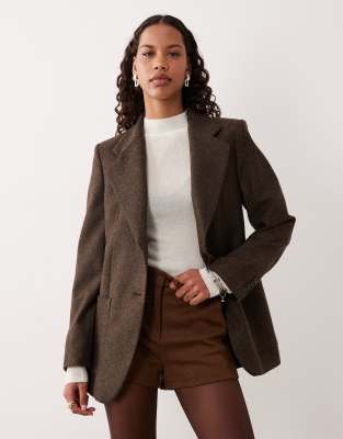 Mango - Piper - Eleganter Blazer in Braun, Kombiteil-Brown