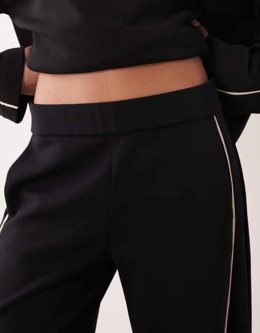 Mango – Pipin – Gerade geschnittene Strickhose in Schwarz, Kombiteil, 4 von 5
