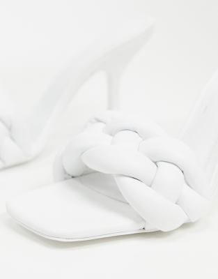 mango white heeled sandals