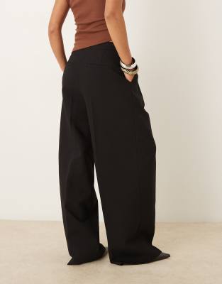 Mango Pleat Detail Tailored Pants In Brown