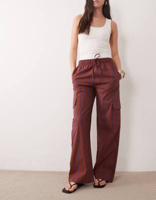 Mango Pleat Front Baggy Pants In Brown