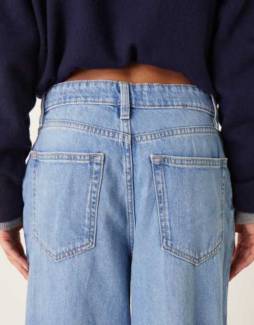 Mango pleat front fluid straight leg jean in light blue, 5 of 5