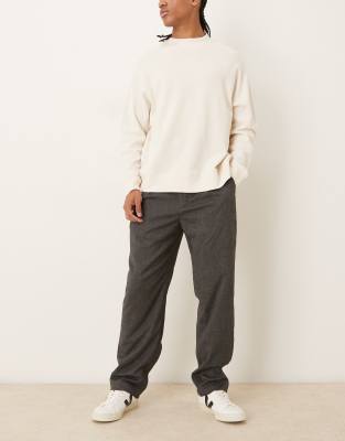 Mango Pleat Front Tailored Pants In Gray