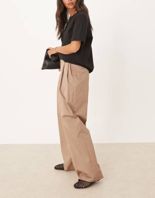 Mango Pleat Front Tailored Pants In Neutral