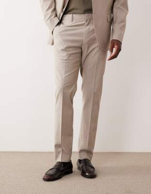 Mango Pleat Front Tailored Straight Pants In Neutral