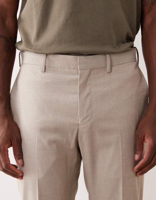 Mango pleat front tailored straight trouser co-ord in beige, 5 of 5