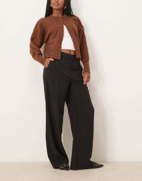 Mango pleat front tailored trouser in black - view 1