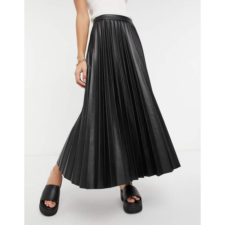 Pleated midi 2025 skirt mango