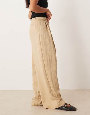 Mango Pleated Front Tailored Pants In Neutral