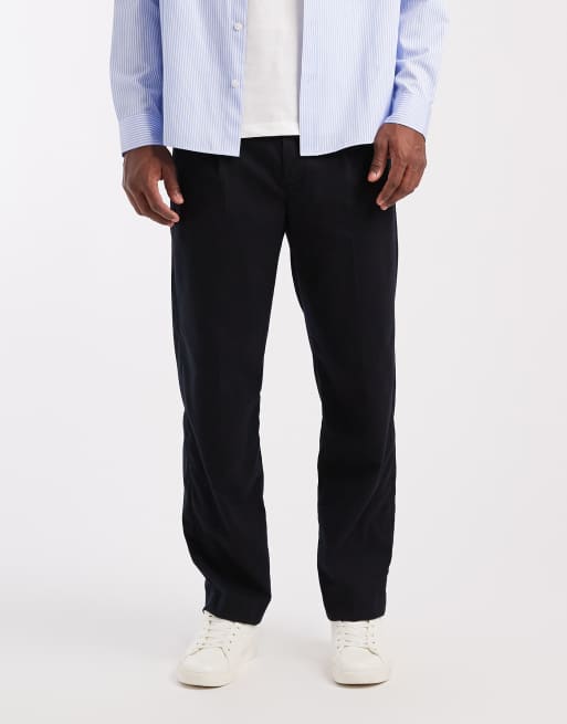 Mango pleated front tailored pants in navy, 2 of 5