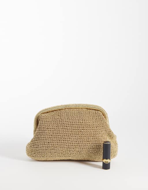 Mango - Pochette effet tressé - Doré , 2 de 4