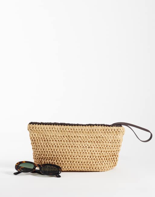 Mango - Pochette in rafia beige, 2 di 4