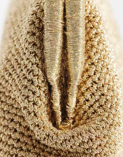 Mango - Pochette intrecciata color oro , 4 di 4