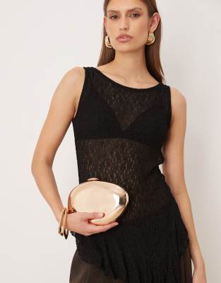 Mango - Pochette ovale - Cuivre chromé