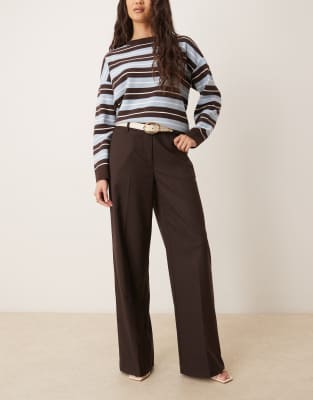 Mango - Pocket - Elegante Hose in Schokobraun-Brown