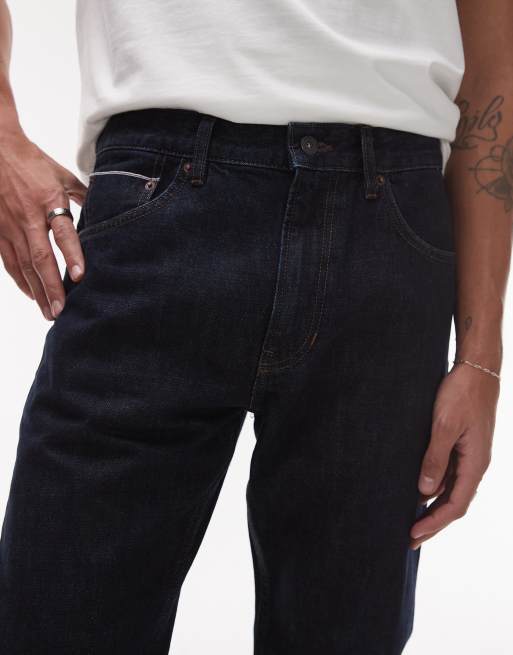 Mango Pola relaxed turn up jeans in dark blue, 5 of 5