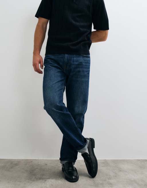 Mango Pola straight jean in dark blue, 3 of 5