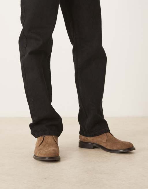 Mango - Polacchine in camoscio color marrone scuro, 3 di 4