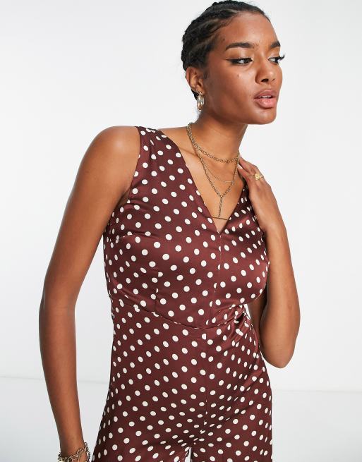 Mango jumpsuit store polka dot