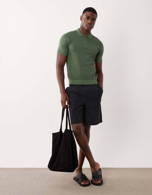Mango - Polo à col zippé - Vert, 2 de 5