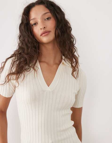 Mango - Polo à manches courtes - Beige - view 1