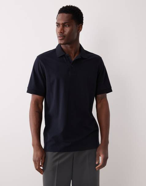 Mango - Polo a maniche corte 100% cotone blu navy - view 1
