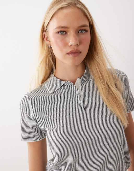 Mango polo a maniche corte a righe navy, 2 di 4