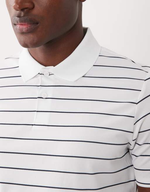 Mango - Polo a maniche corte bianca a righe, 5 di 5