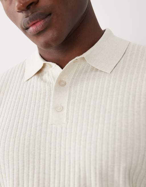 Mango - Polo côtelé en fine maille - Fauve , 4 de 5