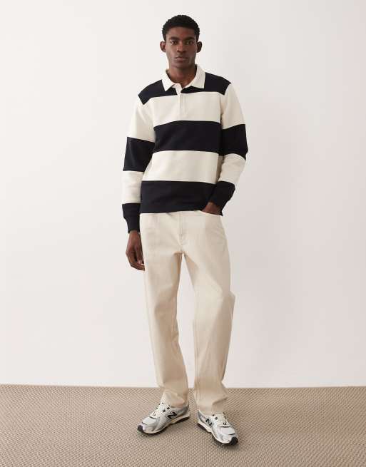 Mango - Polo en jersey à rayures - Bleu et blanc, 2 de 5