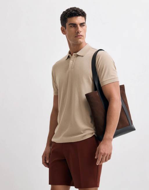 Mango polo neck t-shirt in beige, 6 of 10