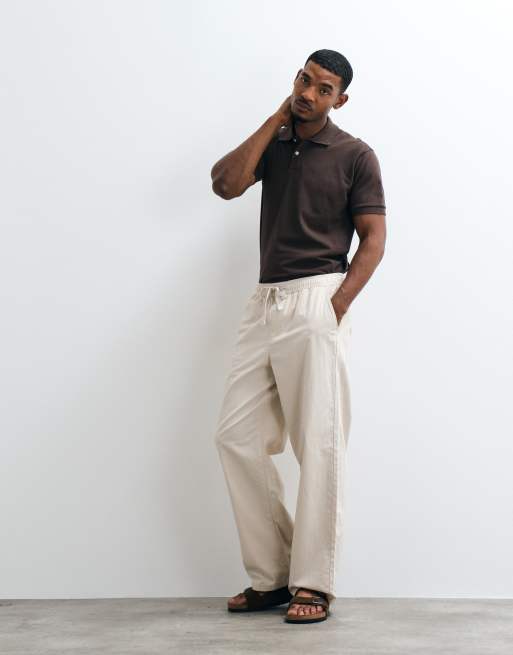 Mango polo neck t-shirt in brown, 2 of 10