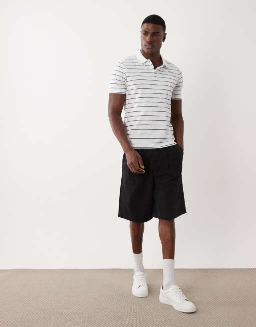 Mango - Polo rayé à manches courtes - Blanc, 2 de 5