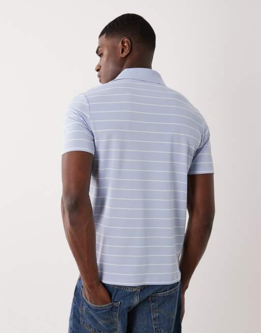 Mango - Polo rayé à manches courtes - Bleu pâle, 3 de 5
