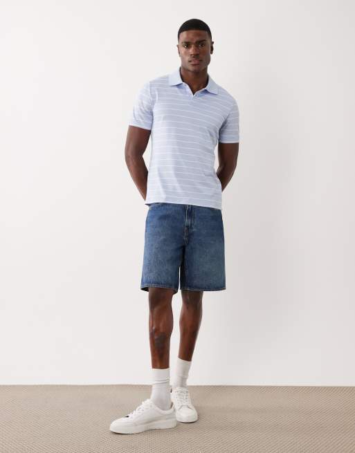 Mango – Polo-T-Shirt in gestreiftem Blassblau, 2 von 5