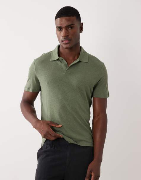 Mango – Polo-T-Shirt in Olivgrün - view 1