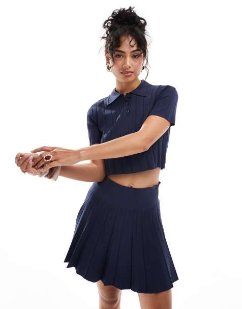 Mango polo top in navy - part of a set - view 1