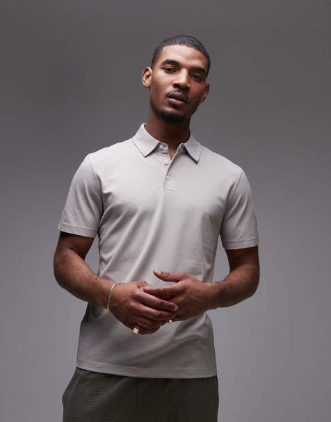 Mango - Poloshirt in stone - view 1