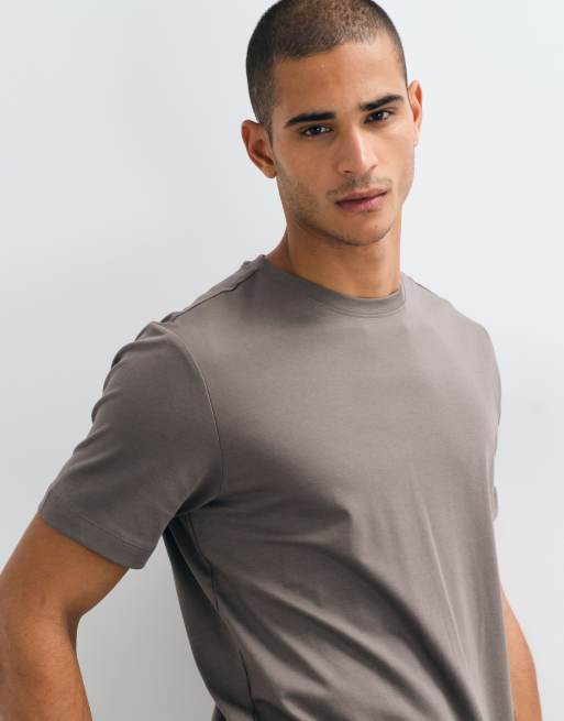 Mango poloshirt met contrastbies in mushroom, 5 van 5