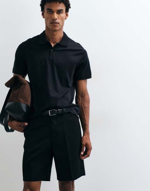 Mango polotop med knapper og korte ærmer i sort, 3 af 10