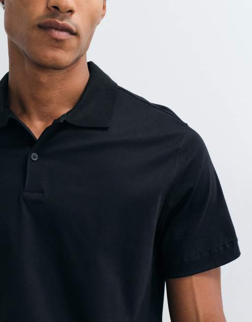 Mango polotop med knapper og korte ærmer i sort, 4 af 10