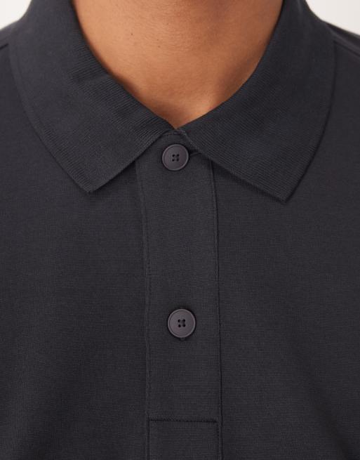 Mango - Polotop van katoenmix in marineblauw, 3 van 5